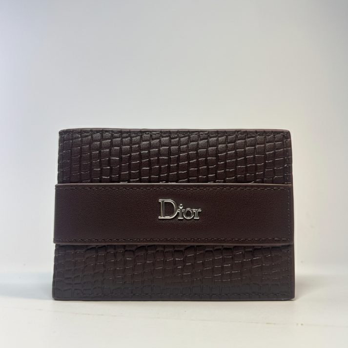 Dior Bifold Brown Leather Wallet