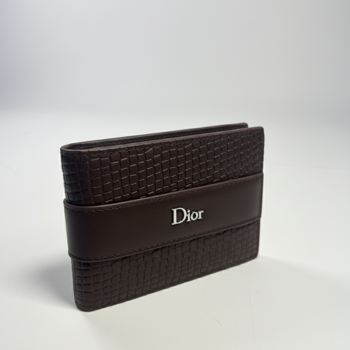 Dior Bifold Brown Leather Wallet