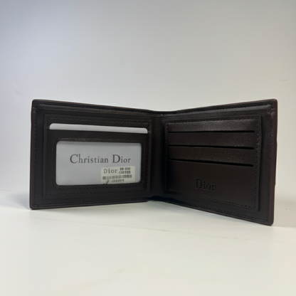 Dior Bifold Brown Leather Wallet
