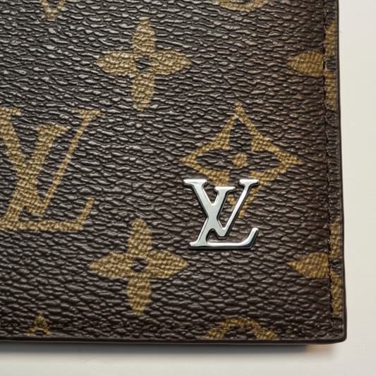 Louis Vuitton Designer Bifold Men’s Wallet – Textured Brown