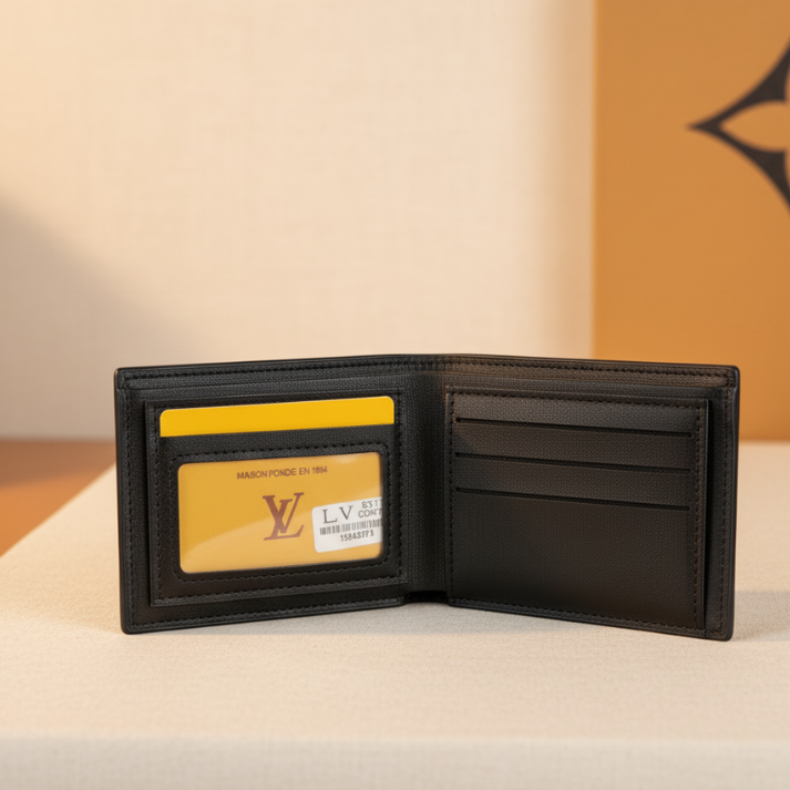 Louis Vuitton Designer Bifold Men’s Wallet – Textured Brown