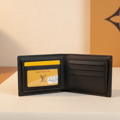 Louis Vuitton Designer Bifold Men’s Wallet – Textured Brown