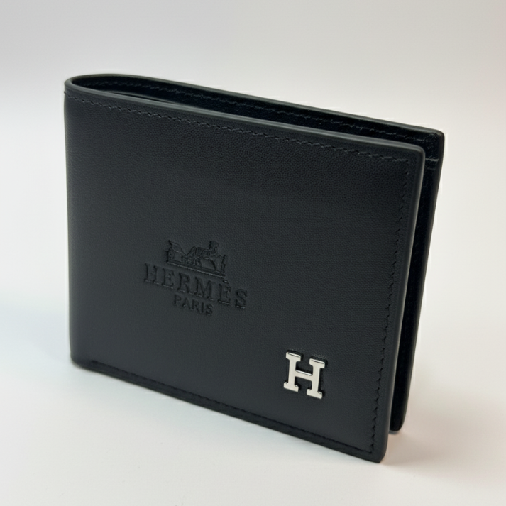 Hermès Limited Edition Black Leather Wallet