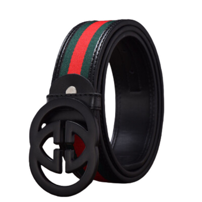 Gucci GG Buckle Leather Belt